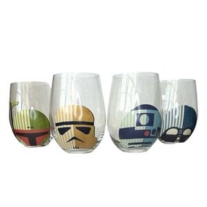 STAR WARS Helmet Hues Glass Set JOYJOLT Darth Vader R2D2 Boba Fett Stormtrooper